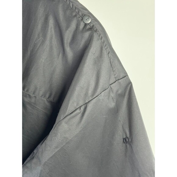 Planet by Lauren G Poplin Shirt One Size Black Boxy Oversized Modern Minimalist - Picture 8 of 15